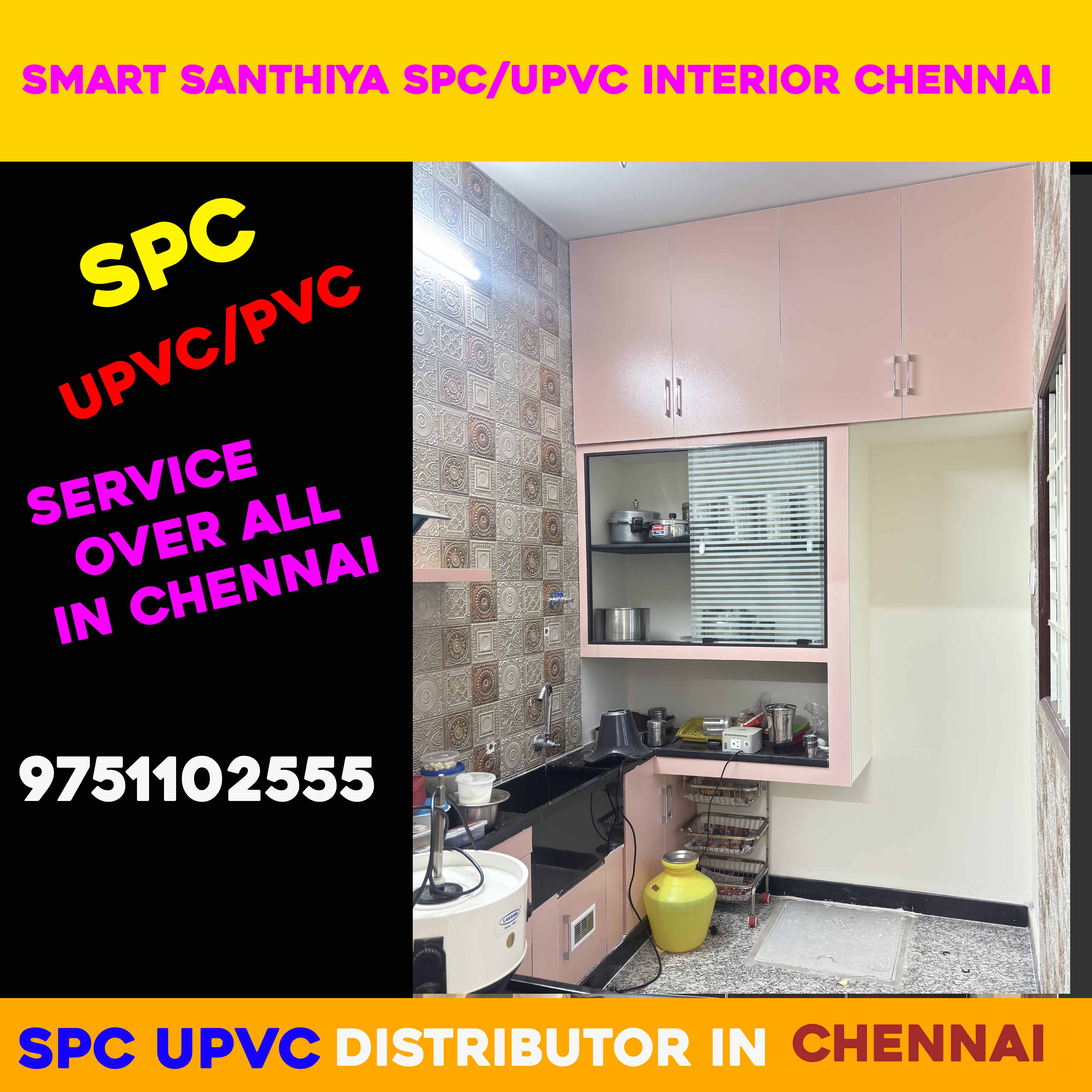 spc grey color modular kitchen chennai